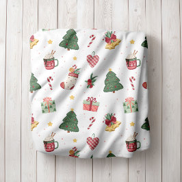 Personalisierte kuschelige Weihnachtsbaum-Fleece-D Fleecedecke