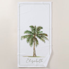 Personalisierte Küstenpalme Strandtuch
