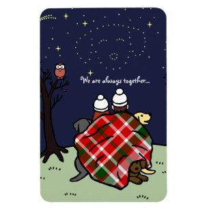 Personalisierte Labrador-Familie und der Himmel Magnet