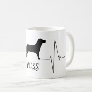 Personalisierte Labrador-Liebe Mein Hund Herzschla Kaffeetasse