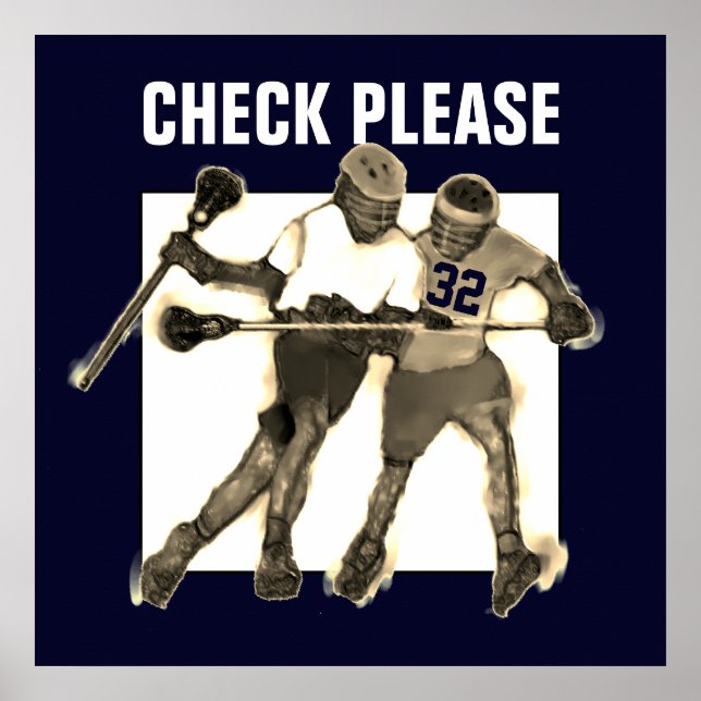 Personalisierte Lacrosse Dekoration (Vorne)