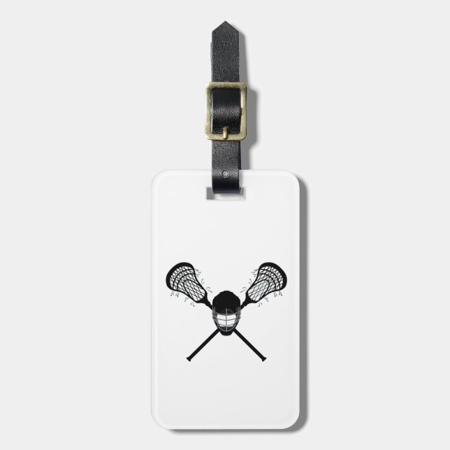 Personalisierte Lacrosse Gepäckanhänger (Vorderseite vertikal)