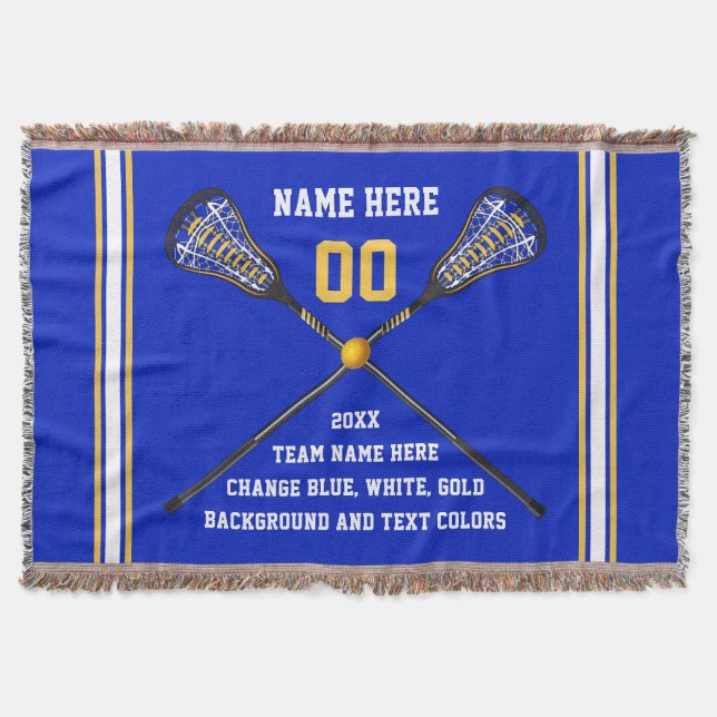 Personalisierte Lacrosse-Geschenke für Spieler Decke (Vorderseite)
