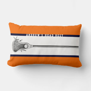 Personalisierte Lacrosse Geschenke Orange Lumbar K Lendenkissen