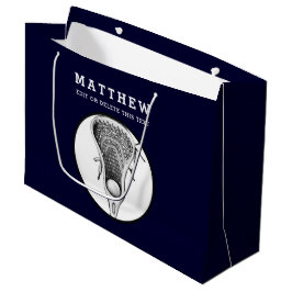 Personalisierte Lacrosse Große Geschenktasche Große Geschenktüte