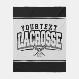 Personalisierte Lacrosse Player ADD-Teamnummer Fleecedecke