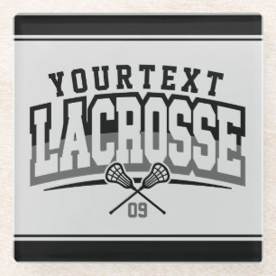 Personalisierte Lacrosse Player ADD-Teamnummer Glasuntersetzer