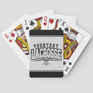 Personalisierte Lacrosse Player ADD-Teamnummer Spielkarten