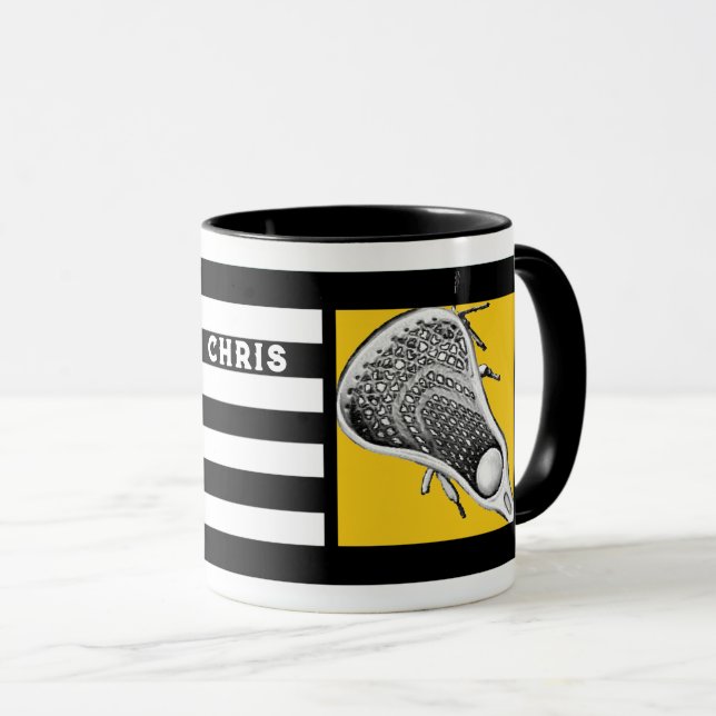 Personalisierte Lacrosse Sports Tasse (VorderseiteRechts)