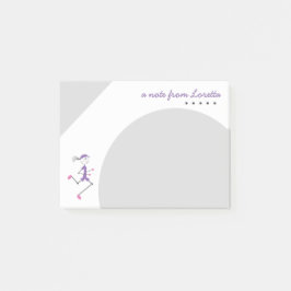 Personalisierte Lady Running Post-it Klebezettel