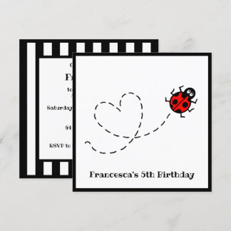Personalisierte Ladybird-Einladung
