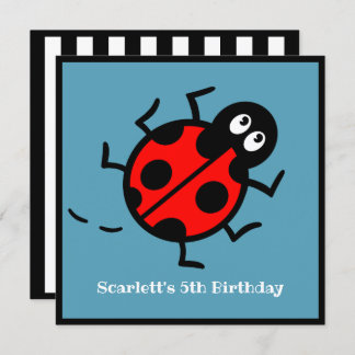 Personalisierte Ladybird-Muster Einladung