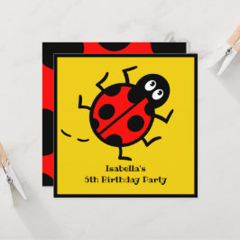 Personalisierte Ladybird-Muster Einladung