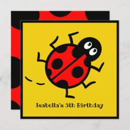 Personalisierte Ladybird-Muster Einladung