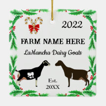Personalisierte LaMancha Milchziegenfarm Weihnacht