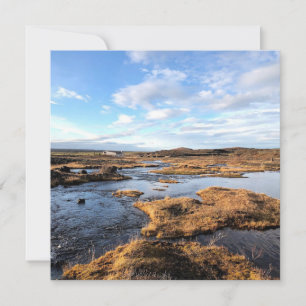 Personalisierte Landschaftsgrüßkarte Islands Feiertagskarte