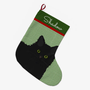 Personalisierte Langhaarkatze Großer Weihnachtsstrumpf
