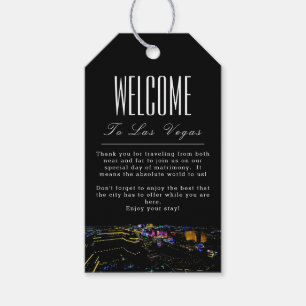 Personalisierte Las Vegas Skyline Begrüßungsmarke Geschenkanhänger