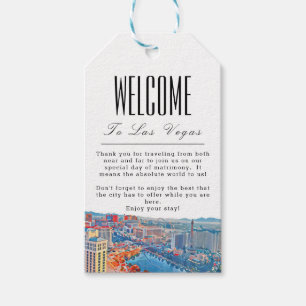 Personalisierte Las Vegas Skyline Begrüßungsmarke Geschenkanhänger