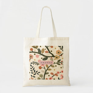 Personalisierte Launische Retro-Herbstblume Tragetasche