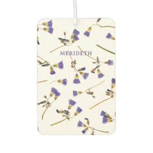 Personalisierte Lavendel-Blume auf Weiß Autolufterfrischer