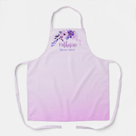 Personalisierte Lavendel Elegance Stylist Schürze