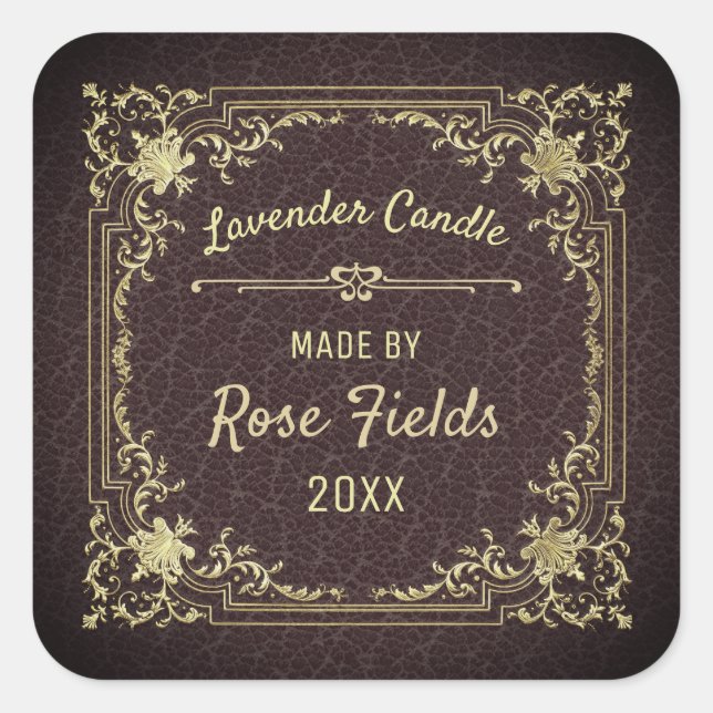 Personalisierte Lavendel Quadratischer Aufkleber (Vorderseite)
