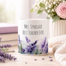 Personalisierte Lavendelblumen-Lehrerdankbarkeit