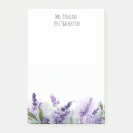 Personalisierte Lavendelblüten-Lehrerdankbarkeit Post-it Klebezettel
