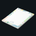 Personalisierte leaf Abstrakt Art flatter Hinweis Notizblock<br><div class="desc">Dieses personalisierte Notizkartendesign besticht durch eine handbemalte,  abstrakte Aquarellkunst,  die den Text mit Ihrem Namen personalisieren und für jeden Anlass oder jedes Geschäft nutzen kann. Mehr passende Produkte gibt es in meinem Shop ByEunMee.</div>