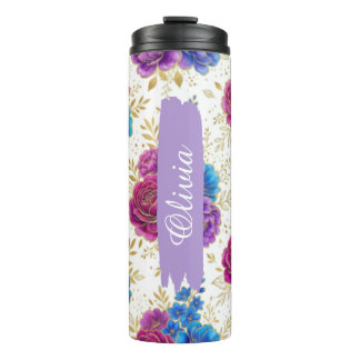Personalisierte lebendige Blumen 0,5l Thermobecher Thermosbecher