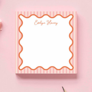 Personalisierte Lebendige Fette Farben Whimsical W Notizblock