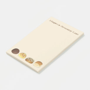 Personalisierte Lebensmittelliste Baker Dinner Rol Post-it Klebezettel