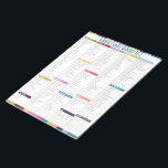 Personalisierte Lebensmittelliste Notepad Notizblock<br><div class="desc">Moderne und farbenfrohe personalisierte Lebensmittelliste von WRKDesign.</div>