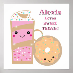 Personalisierte Leckereien aus Schütteln und Donut Poster