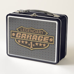 Personalisierte legendäre Garage Metall Brotdose