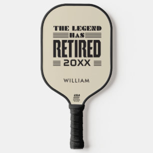 Personalisierte Legende hat pensionierten Chef Pickleball Schläger