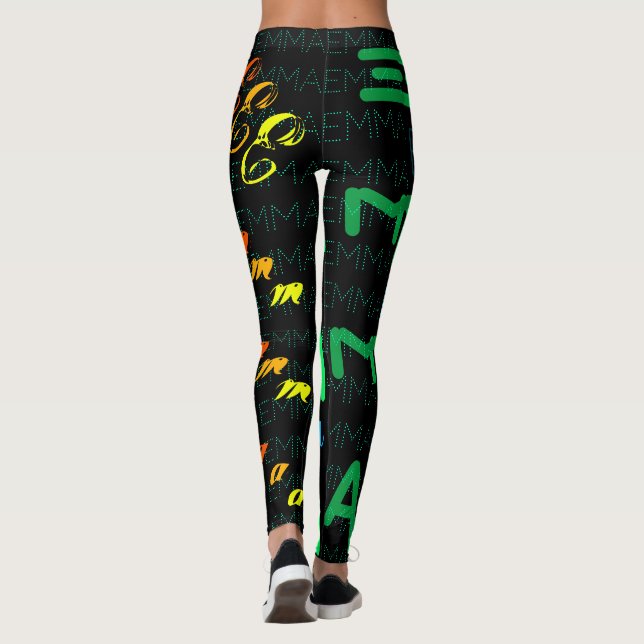 Personalisierte Leggings für die Wiederholung von  (Rückseite)