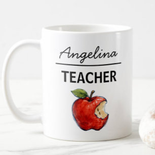 Personalisierte LEHRER Apfel  Kaffeetasse