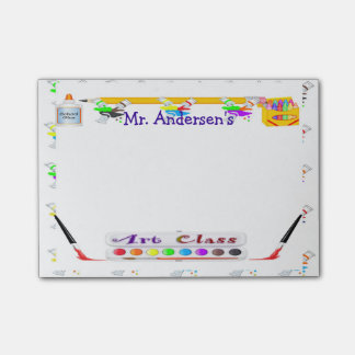 Personalisierte Lehrer-Kunst-Klasse Posten-it® Post-it Klebezettel