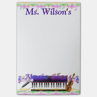 Personalisierte Lehrer-Musik-Klasse Posten-it® Post-it Klebezettel