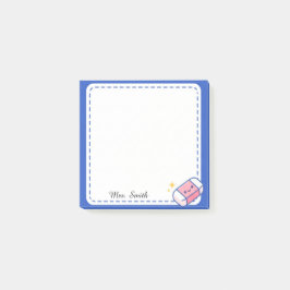 Personalisierte Lehrer Süße Kawaii Radiergummi Kle Post-it Klebezettel
