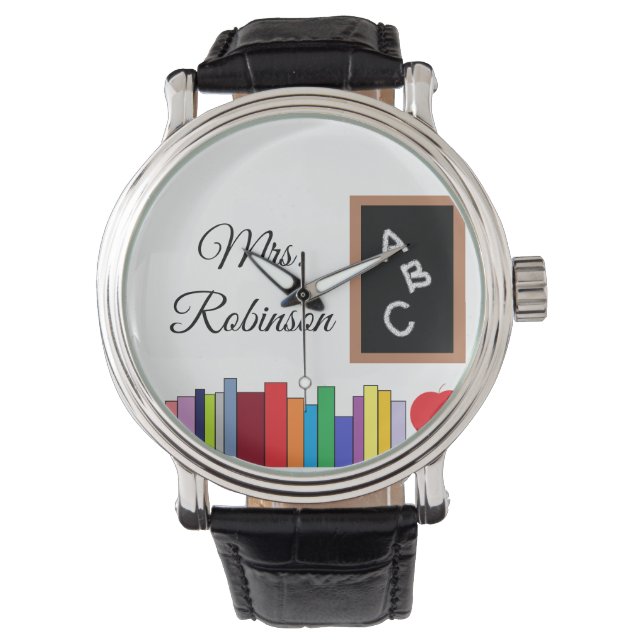 Personalisierte Lehrerbeobachtung Armbanduhr (Vorderseite)