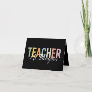 Personalisierte Lehrerbewertung zurück zur Schule Ankündigung