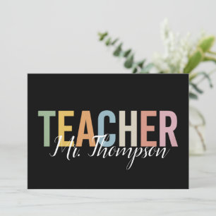Personalisierte Lehrerbewertung zurück zur Schule Einladung