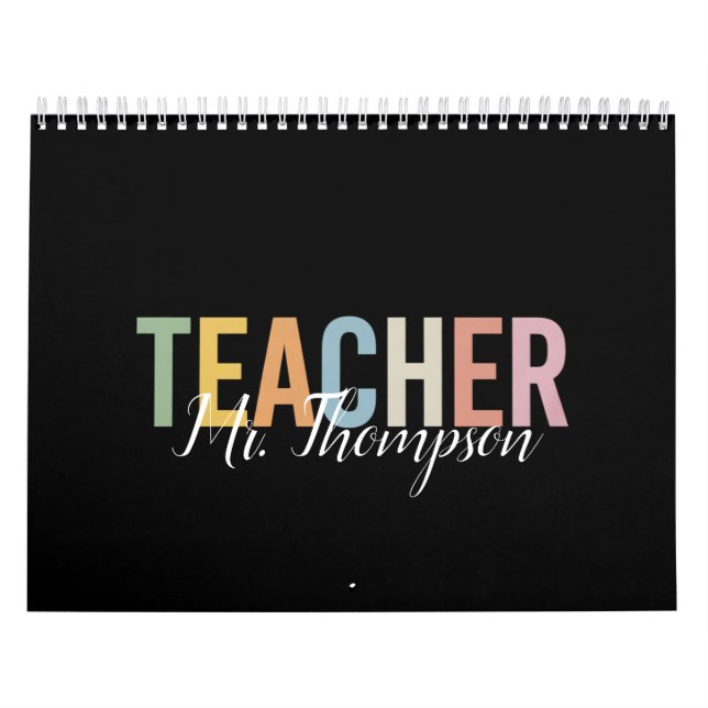 Personalisierte Lehrerbewertung zurück zur Schule Kalender (Titelbild)