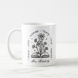 Personalisierte Lehrercodierung dunkle Akademie Kaffeetasse