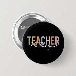Personalisierte Lehrererkennungs-Rückkehr zur Schu Button