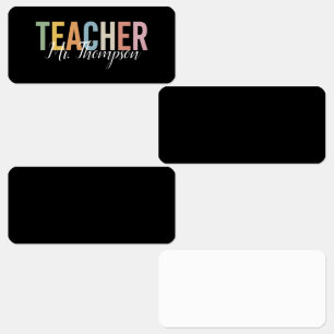 Personalisierte Lehrererkennungs-Rückkehr zur Schu Etiketten