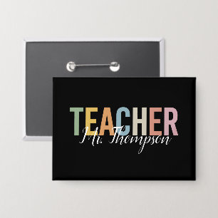 Personalisierte Lehrererkennungs- Zurück zur Schul Button